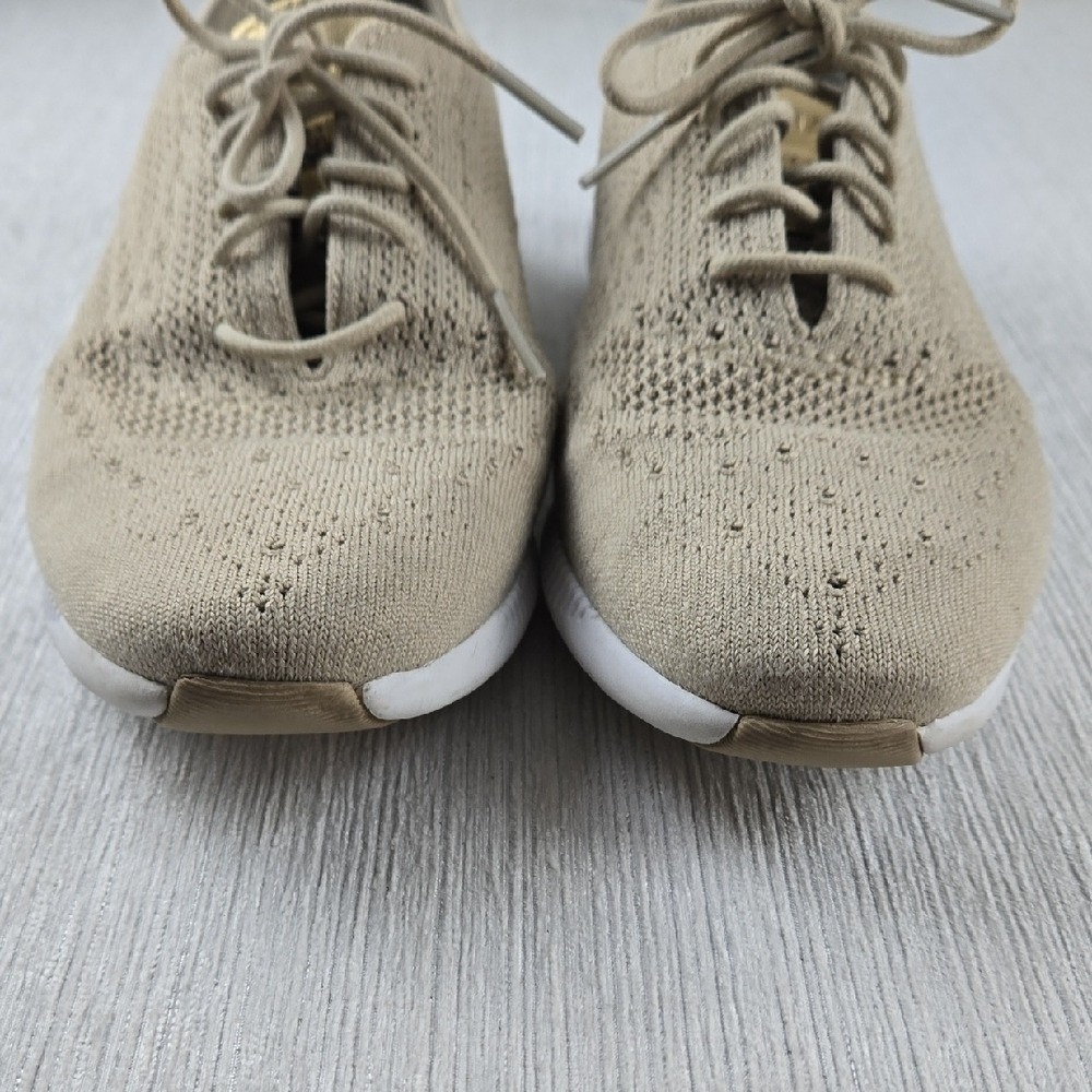 Cole Haan Zerogrand Stitchlite Oxford Beige Gold Knit Sneakers Womens 8.5B - Picture 5 of 16